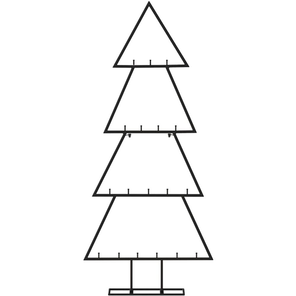 Albero Di Natale Decorativo In Metallo Nero 90 Cm - Foto 3