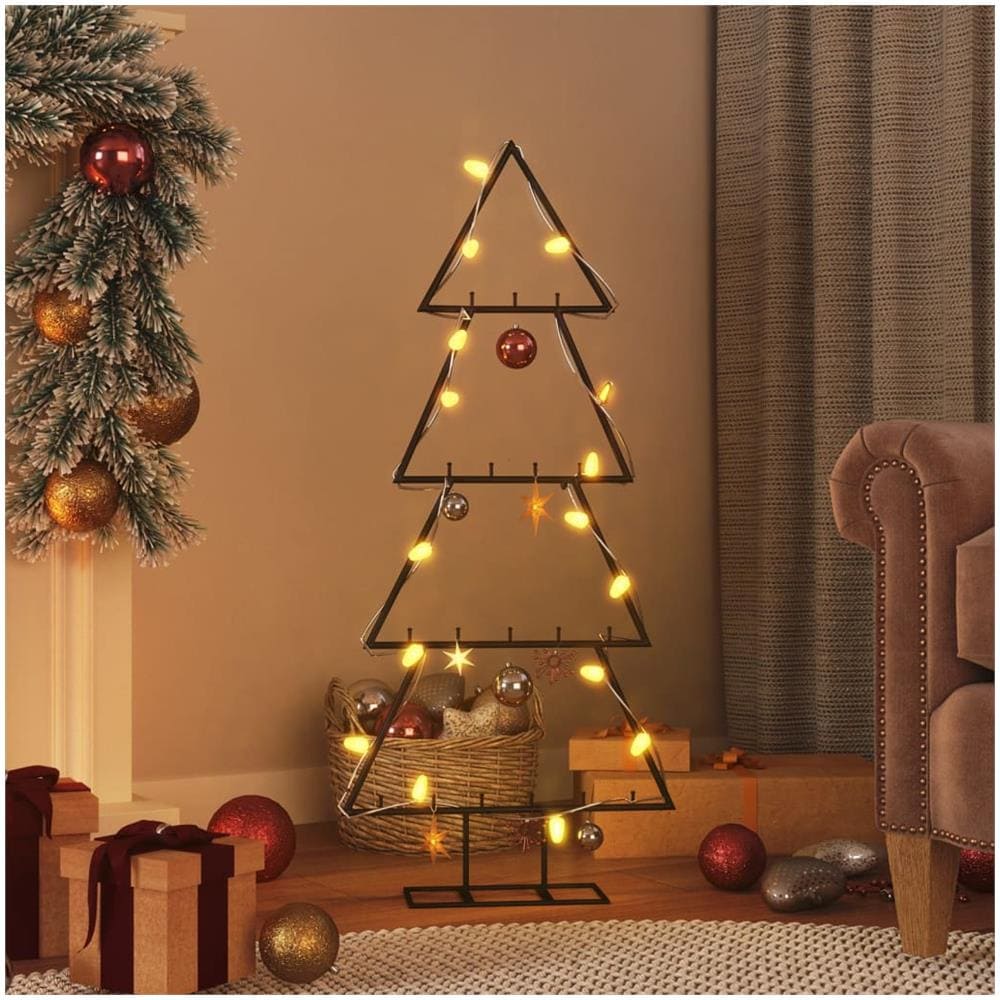 Albero Di Natale Decorativo In Metallo Nero 90 Cm - Foto 1