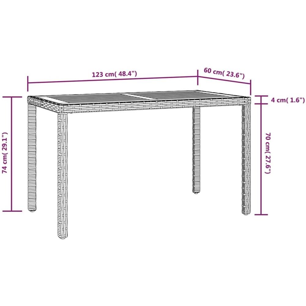 Set Da Pranzo Da Giardino 3 Pz Con Cuscini In Polyrattan Nero - Foto 7