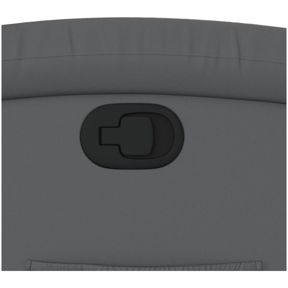 Poltrona Reclinabile Grigia In Similpelle - Foto 8