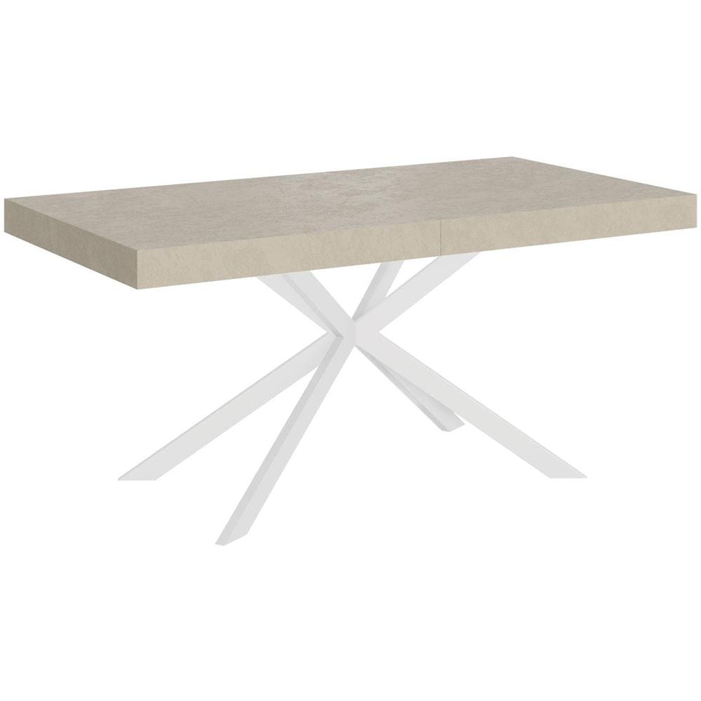 Tavolo allungabile 80x160/244 cm Plaker cashmere gambe bianche - Foto 1