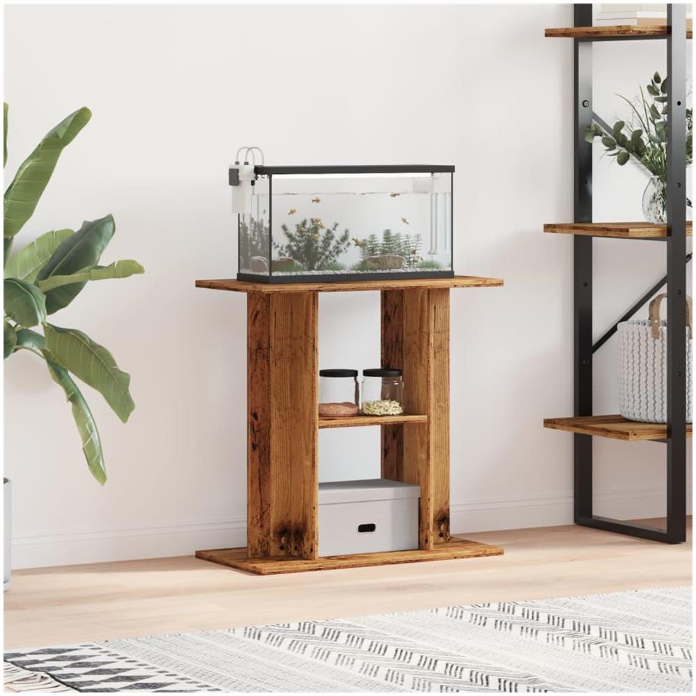 Supporto Acquario 60x30x60 cm in Legno Multistrato Legno Antico - Foto 2