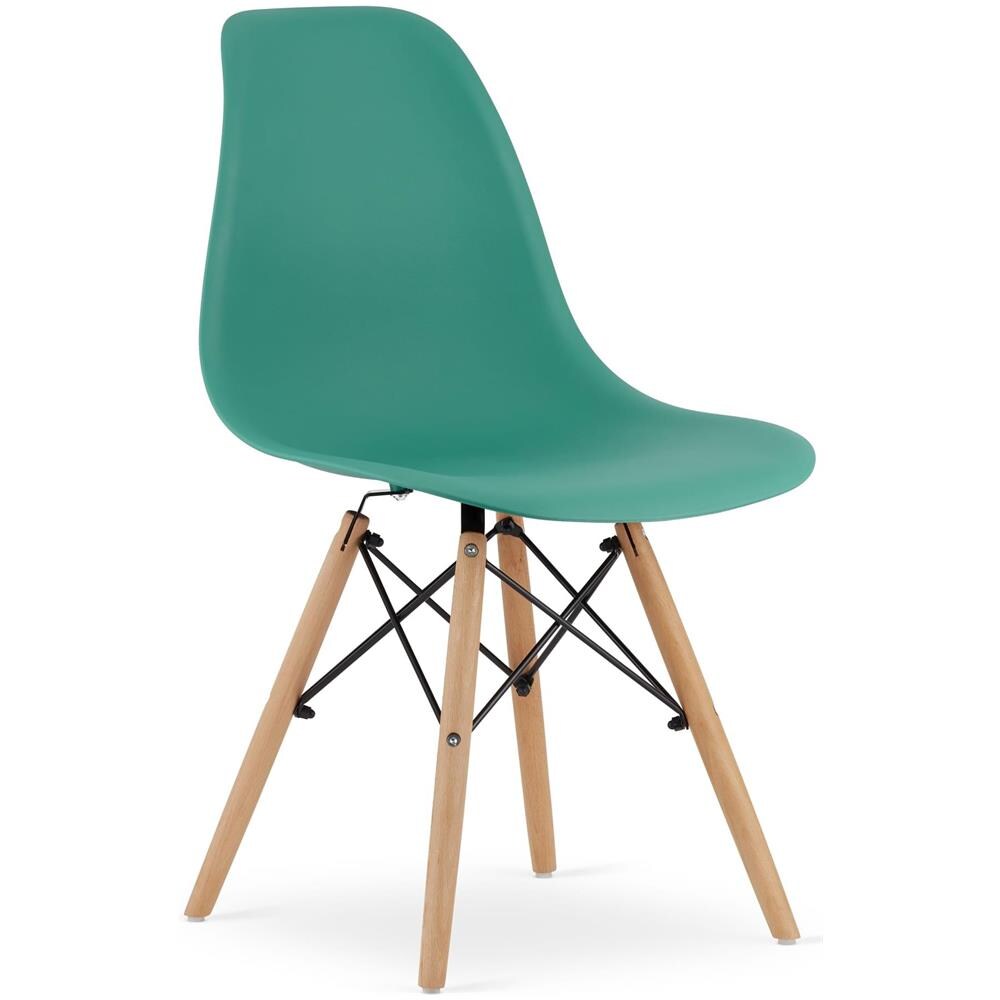 Sedia ergonomica OSAKA con gambe verdi naturali per soggiorno x3 - Foto 2