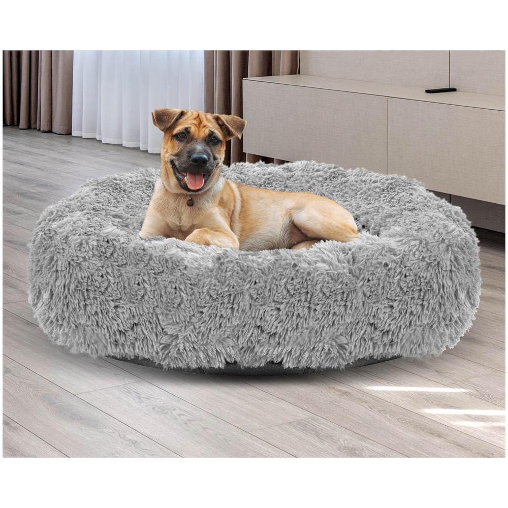 Cuscino per cani Shaggy Bed grigio chiaro da 40 cm - Foto 5