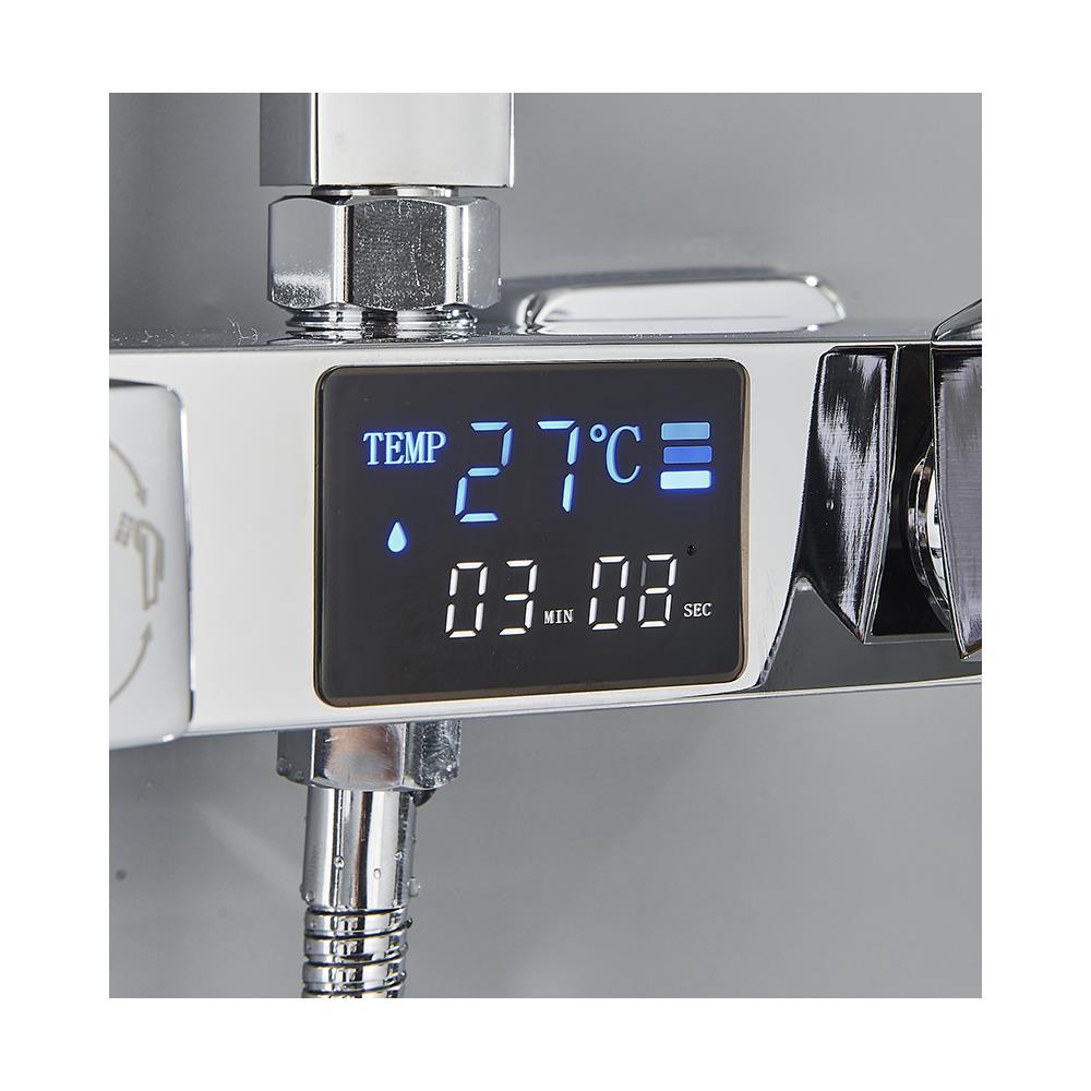Colonna doccia, Blackswan, Tipo M117, modello cromato con display digitale, bocca e doccetta bidet, misura 116 cm - Foto 4