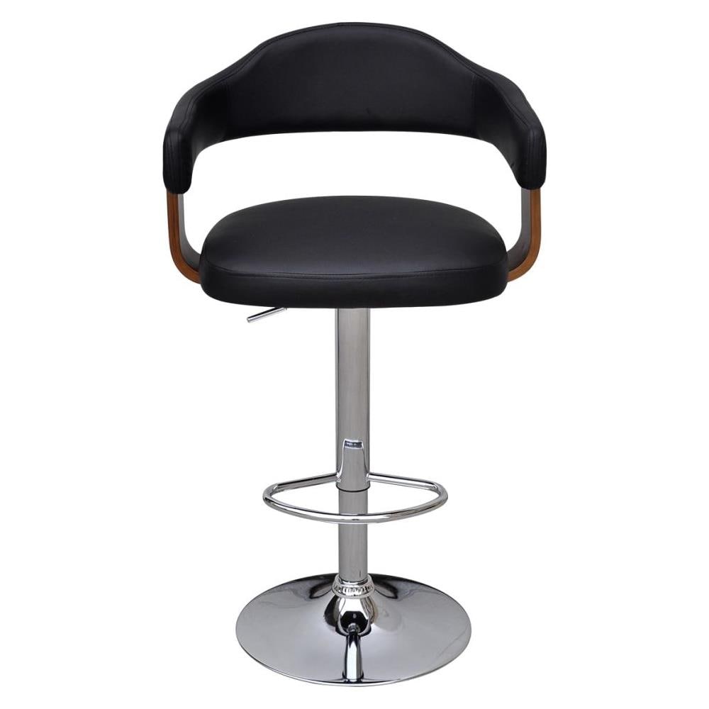 Set 2 Pz Sgabello Da Bar In Legno Curvato Con Schienale E Braccioli - Foto 2