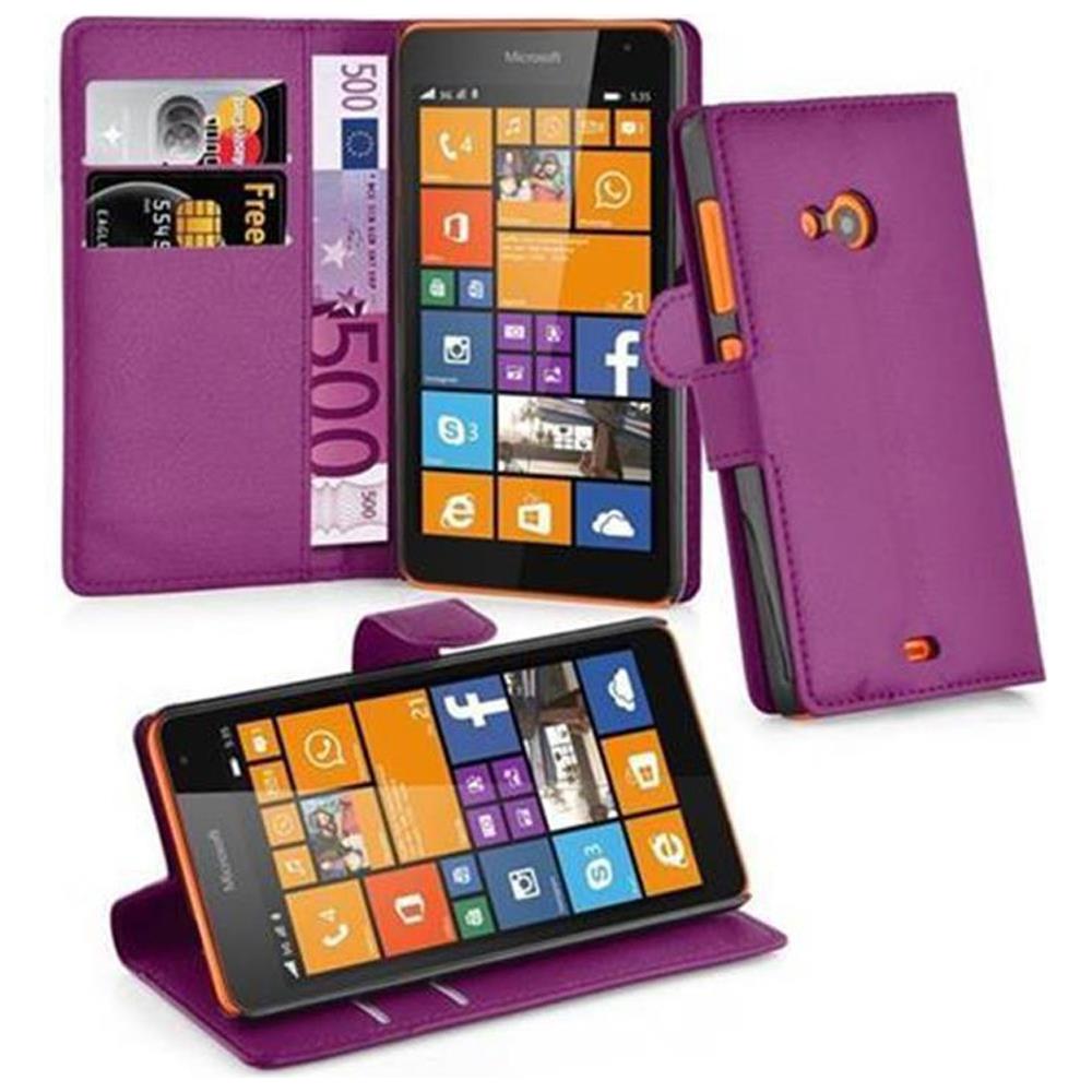 Custodia Compatibile Con Nokia Lumia 535 In Violetta Ametista - Coperchio Protettiva Con Chiusura Magnetica, Funzione Stand E Tasca Per Le Carte - Foto 1
