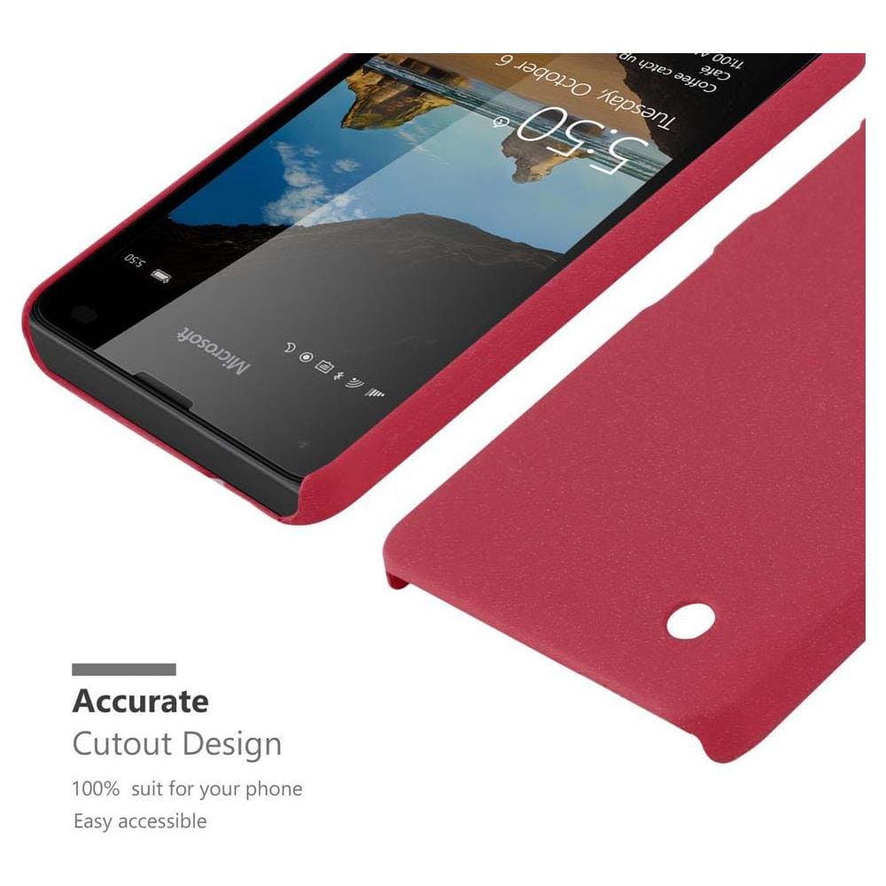 Custodia Compatibile Con Nokia Lumia 550 In Frosty Rosso - Hard Case Coperchio Protettivo In Frosted Look Contro I Graffi E Gli Urti - Foto 5