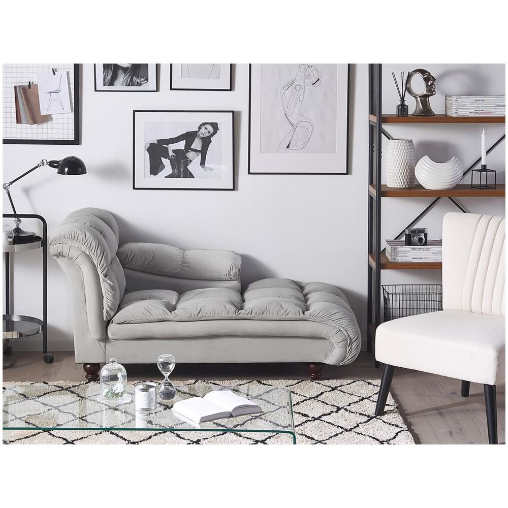 Chaise Longue Color Grigio Chiaro Lormont - Foto 2