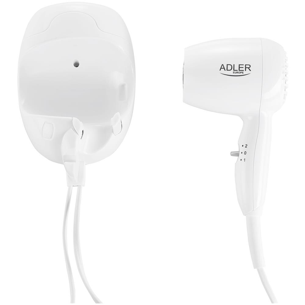 Ad 2252 Asciugacapelli Compatto 2 Livelli Di Temperatura Include Supporto A Parete 1600w - Foto 1