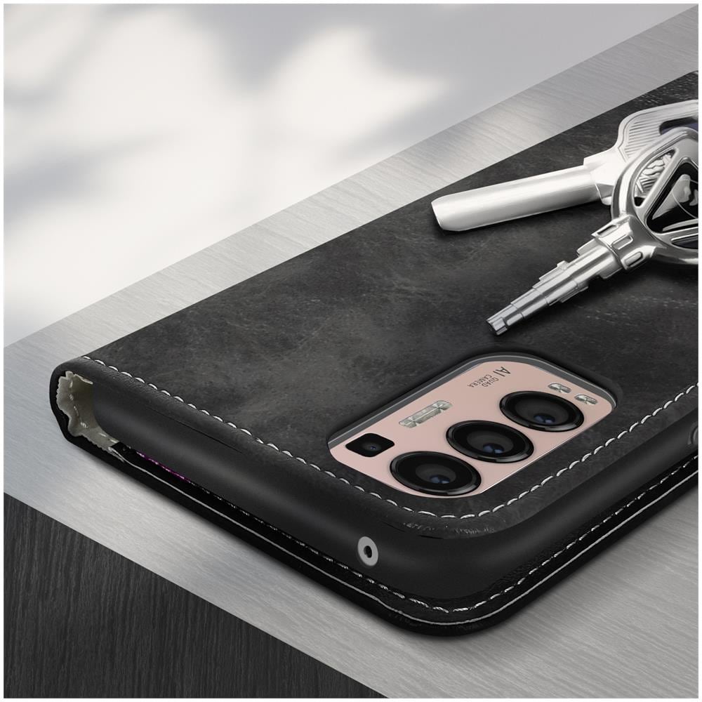 Custodia Oppo Find X3 Neo Portafoglio, Chiusura Magnetica, Supporto Video Nera - Foto 1