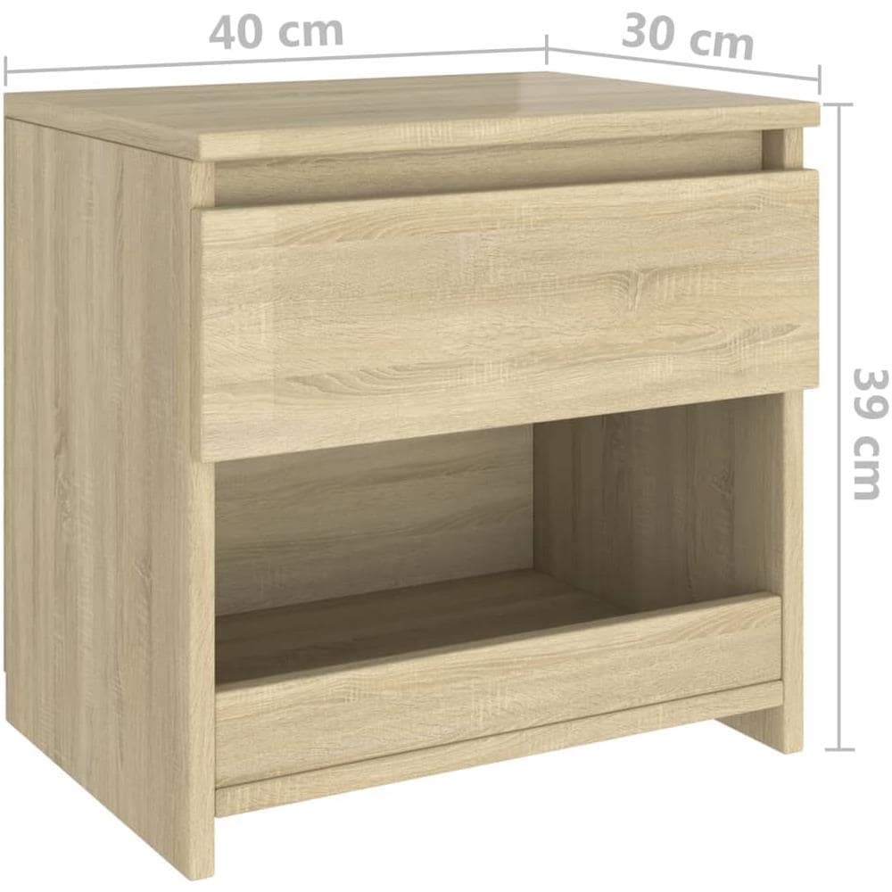 Comodino Rovere Sonoma 40x30x39 cm in Legno Multistrato - Foto 7
