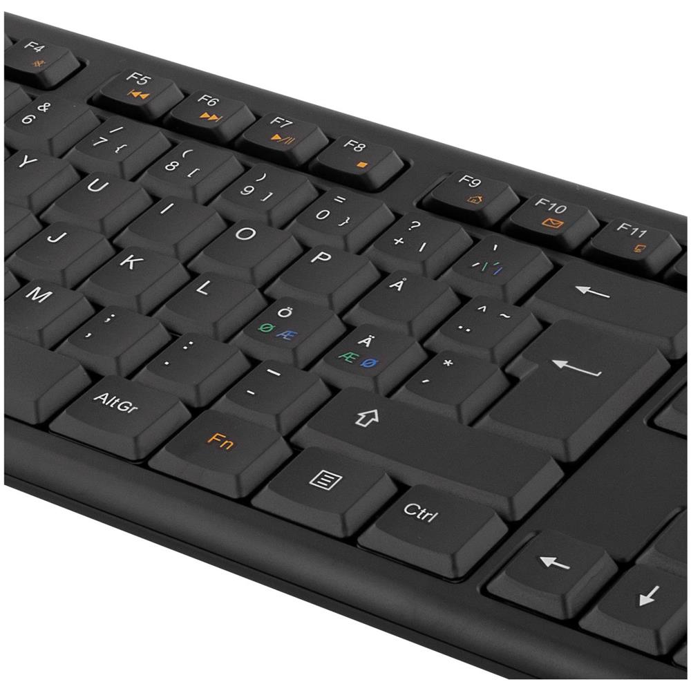 Kit Tastiera Con Mouse, Layout Pan Nordic, Usb, Nero - Foto 2