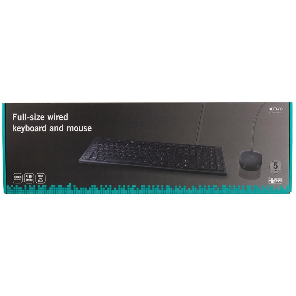 Kit Tastiera Con Mouse, Layout Pan Nordic, Usb, Nero - Foto 6