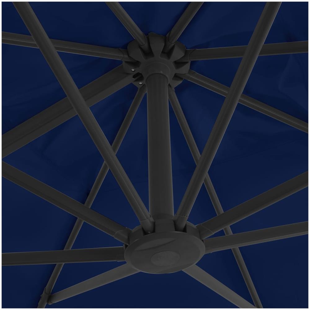 Ombrellone a Sbalzo con Palo in Alluminio 3x3 m Azzurro - Foto 3