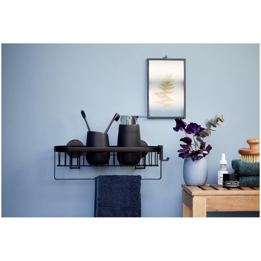 Mensola Sospesa Con Ganci E Portasciugamani Classic Plus, Colore Nero, - Foto 7