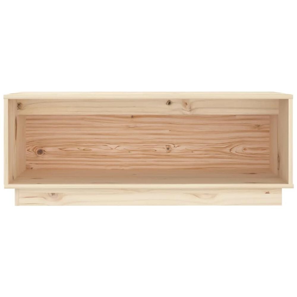 Mobile Porta Tv 90x35x35 Cm In Legno Massello Di Pino - Foto 2