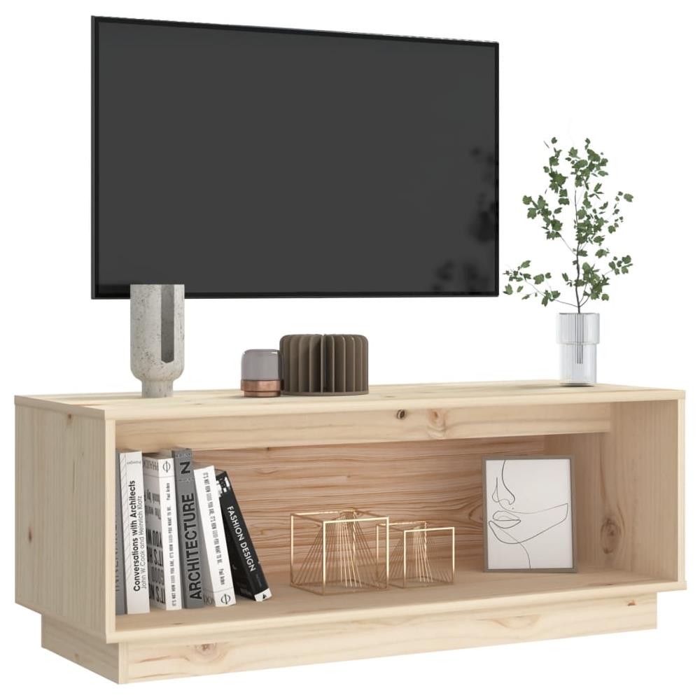 Mobile Porta Tv 90x35x35 Cm In Legno Massello Di Pino - Foto 8