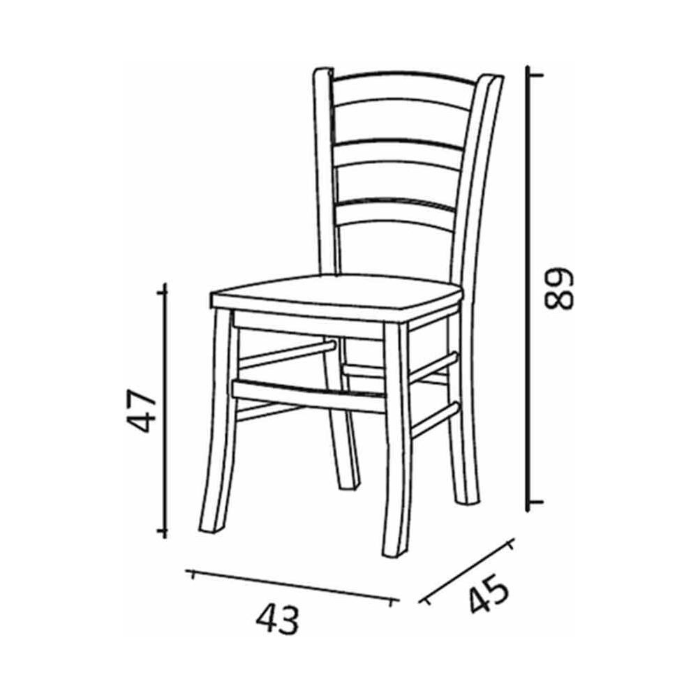 Sedia Modello Venezia Con Seduta In Legno Grezza Da Verniciare - Foto 5