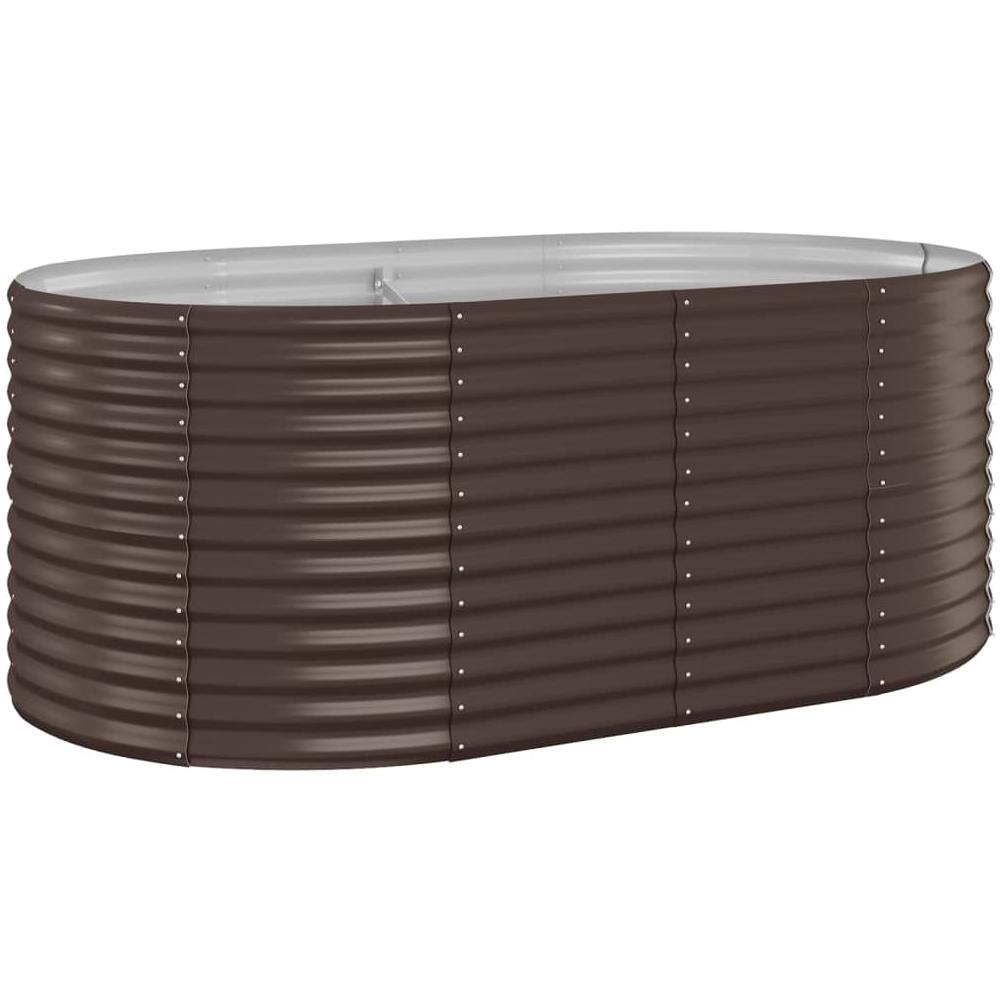 Letto Giardino Acciaio Verniciato Polvere 175x100x68 cm Marrone - Foto 1