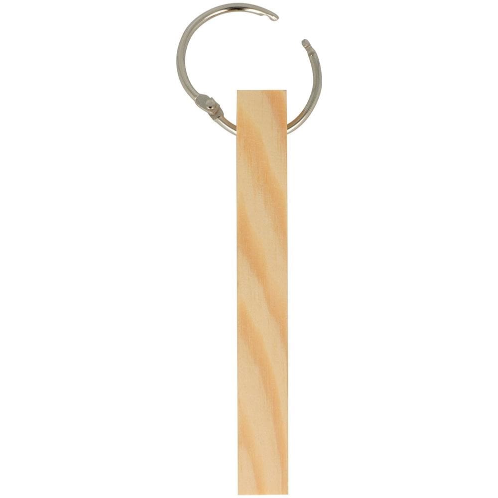 4 Piccoli Portachiavi A Bacchetta In Legno - Foto 1