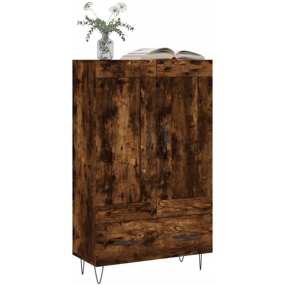 Credenza Rovere Fumo 69,5x31x115 Cm In Legno Multistrato - Foto 3