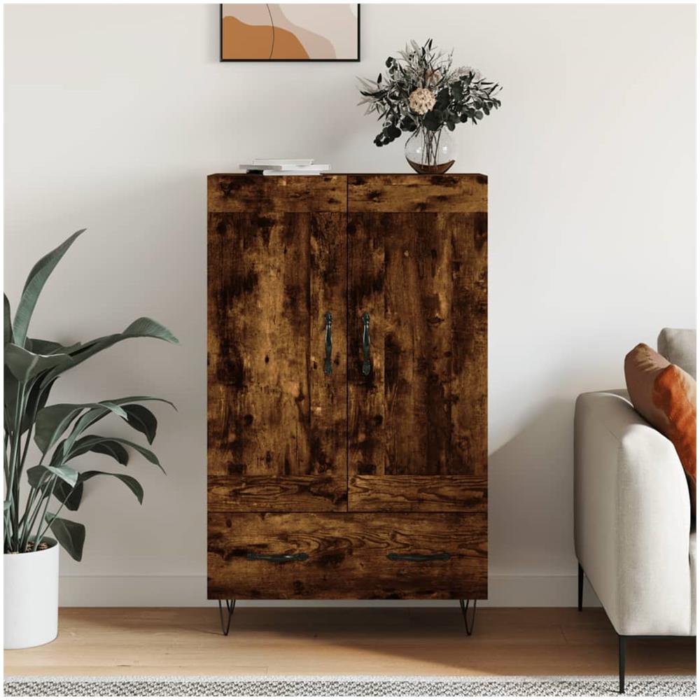 Credenza Rovere Fumo 69,5x31x115 Cm In Legno Multistrato - Foto 1