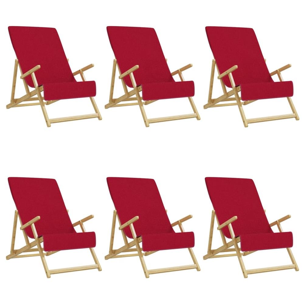 Asciugamani Da Spiaggia 6 Pz Borgogna 60x135 Cm Tessuto 400 Gsm - Foto 2