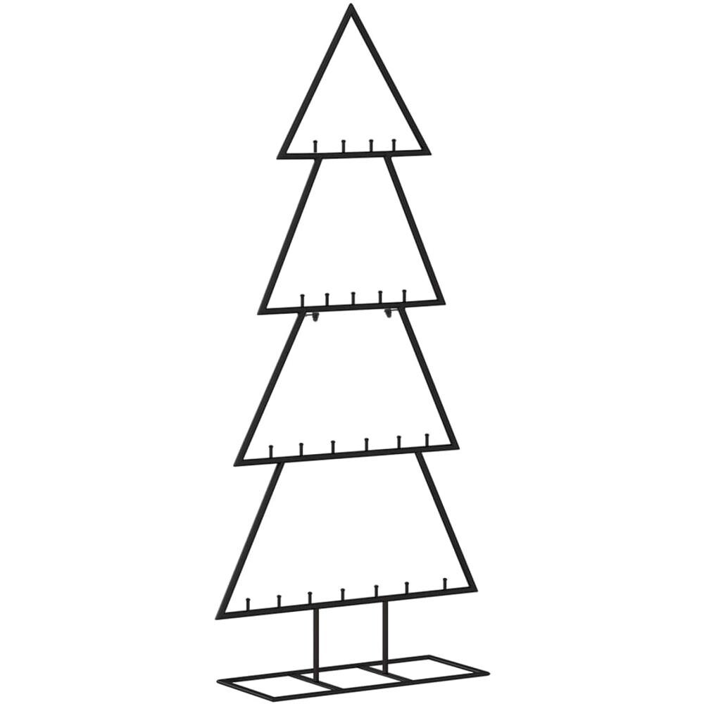 Albero Di Natale Decorativo In Metallo Nero 125 Cm - Foto 2