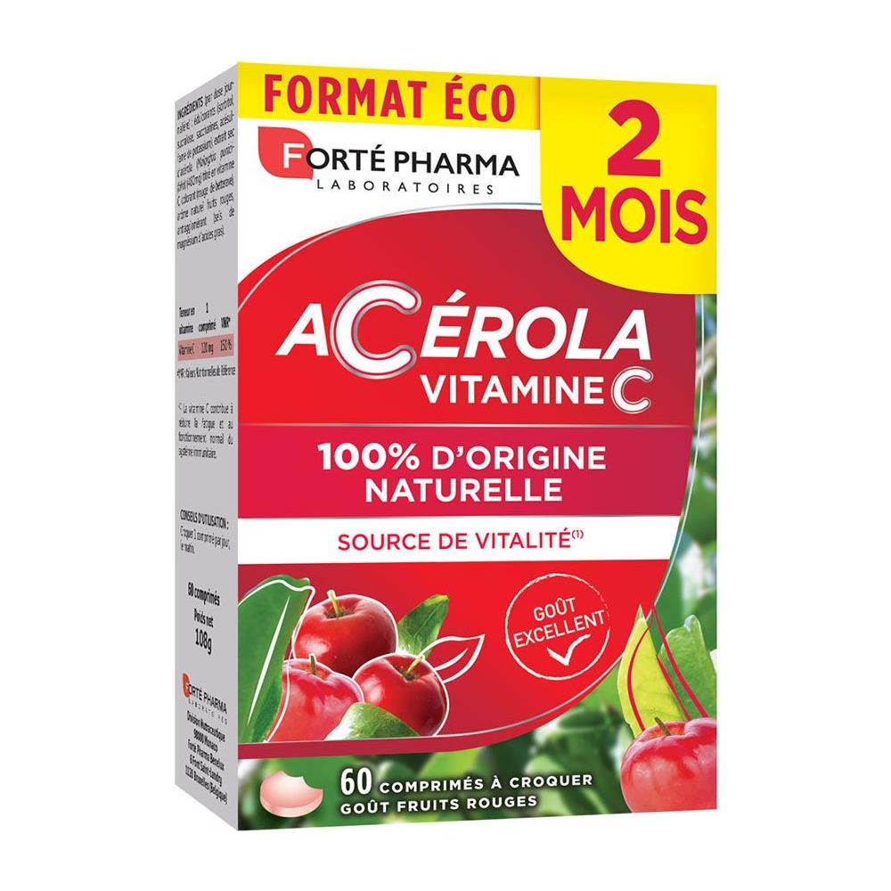 Acerola 60 Compresse Masticabili Ricca Di Vitamina C Naturale Forté Pharma - Foto 1