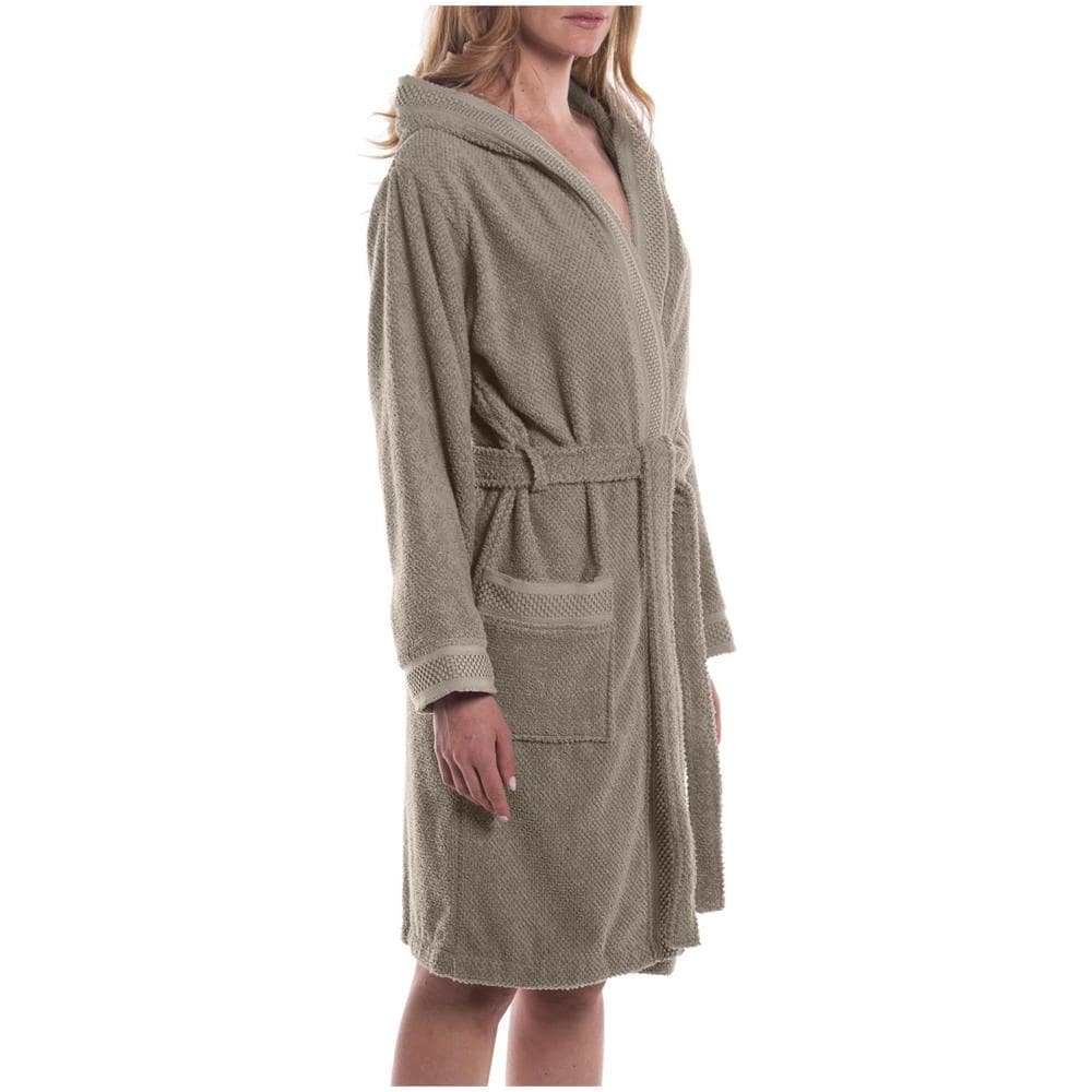 Accappatoio Con Cappuccio Spugnissima Gim In Cotone Colore Grigio Misura Ml - Foto 3