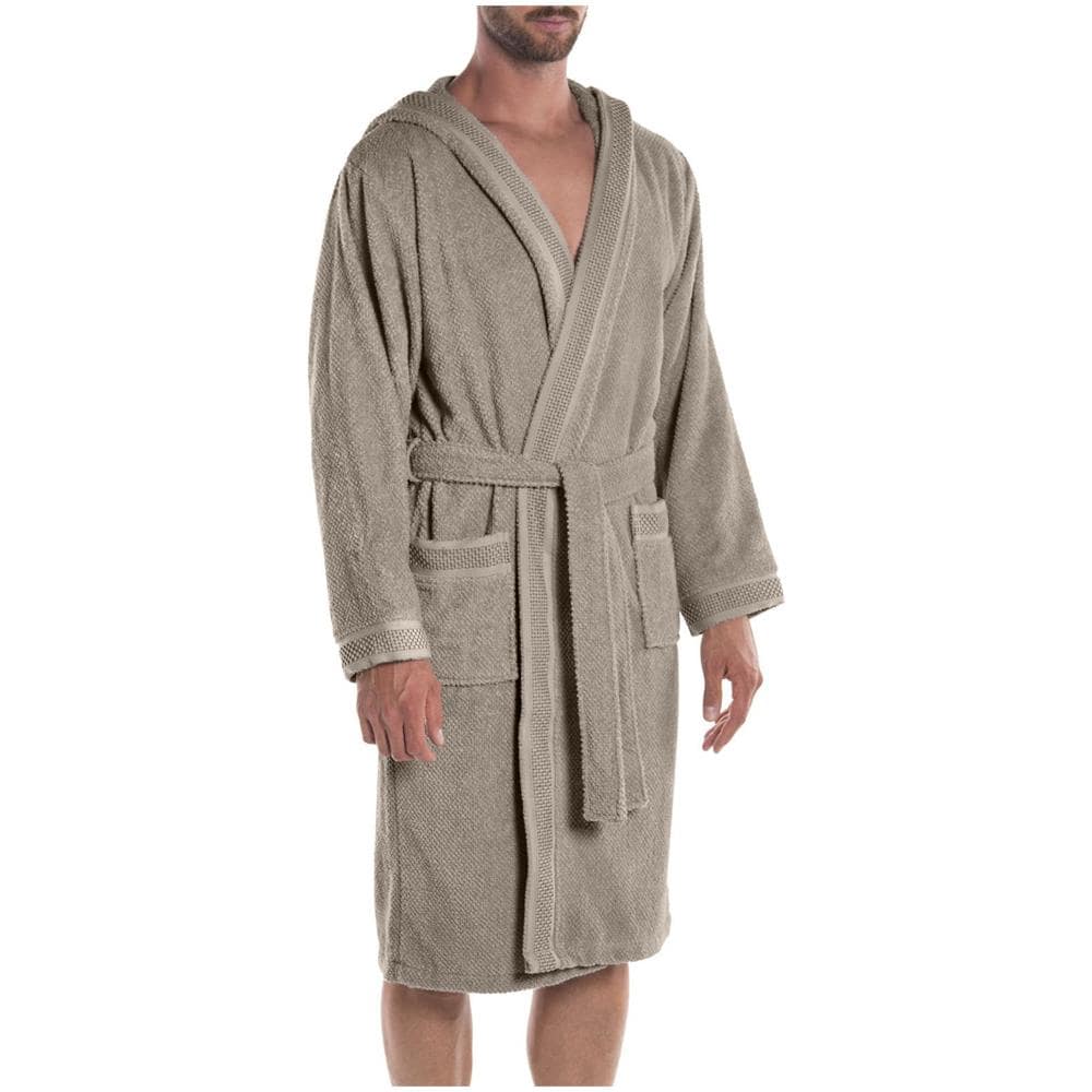 Accappatoio Con Cappuccio Spugnissima Gim In Cotone Colore Grigio Misura Ml - Foto 2