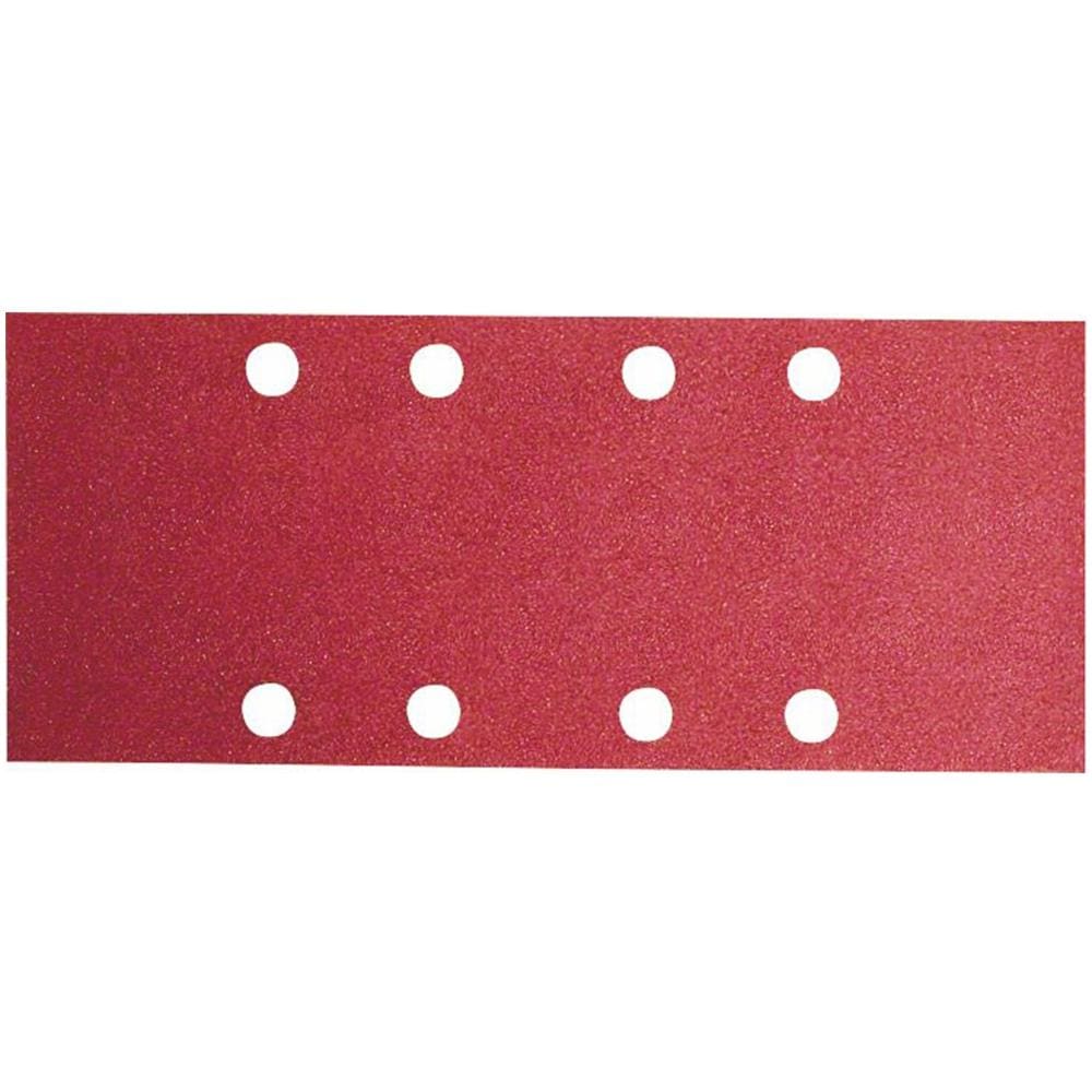 10 Fogli Abrasivi Assortiti 93x230mm Per Levigatrice Orbitale 8 Fori Qualita' Rossa - Foto 1
