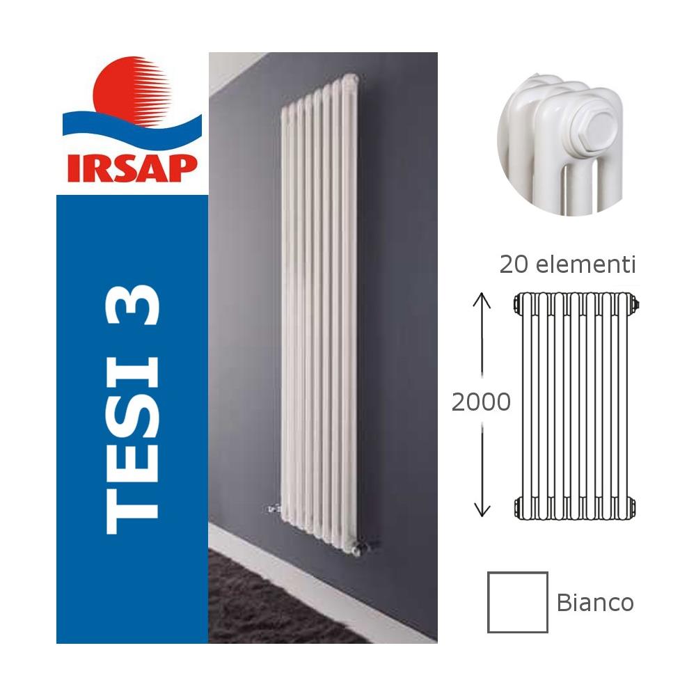 Radiatore Tesi, 3 Colonne, Bianco - 180 Cm 5 Elementi - Foto 1