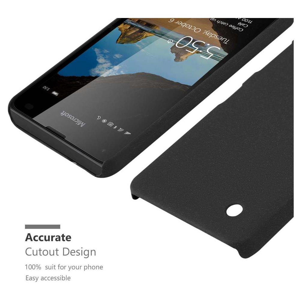 Custodia Compatibile Con Nokia Lumia 550 In Frosty Nero - Hard Case Coperchio Protettivo In Frosted Look Contro I Graffi E Gli Urti - Foto 5