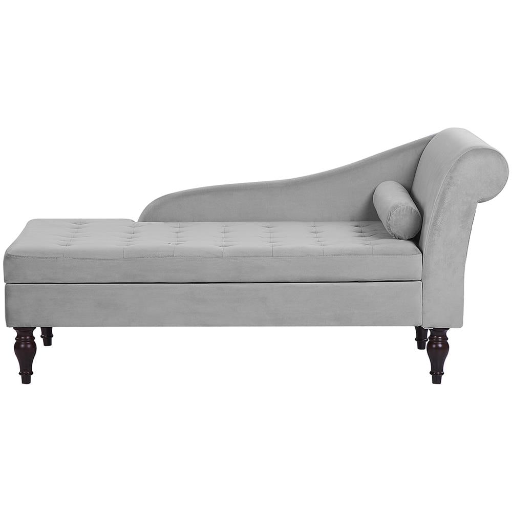 Chaise Longue Con Contenitore Grigio Chiaro Pessac - Foto 1