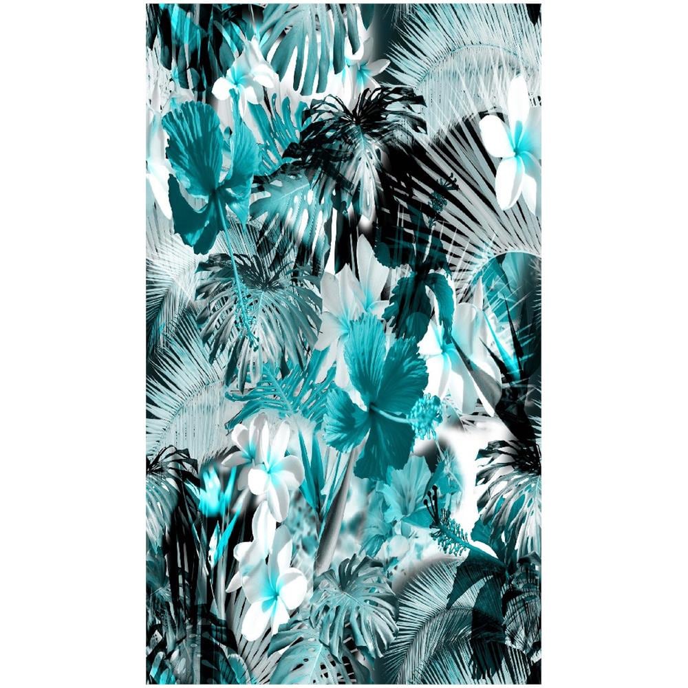 Tappeto Stampato Blue Jungle 1 - Natura - Arredo - Antiscivolo - Da Soggiorno, Salotto, Camera - Multicolore In Poliestere, Cotone, 60 X 100 Cm - Foto 1