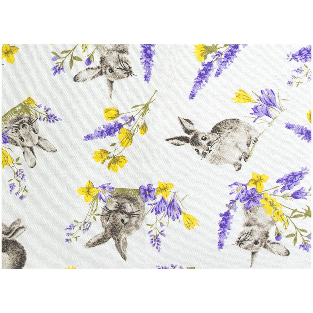 Tovaglia Cucina Copritavolo 100% Cotone Made In Italy Coniglio Bunny Fiori 140x240 Coniglio - Foto 2