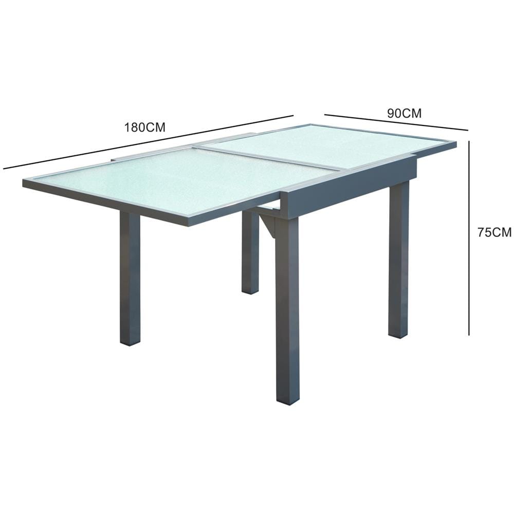 Tavolo Da Giardino Allungabile 8 Posti In Alluminio Molvina - Foto 6