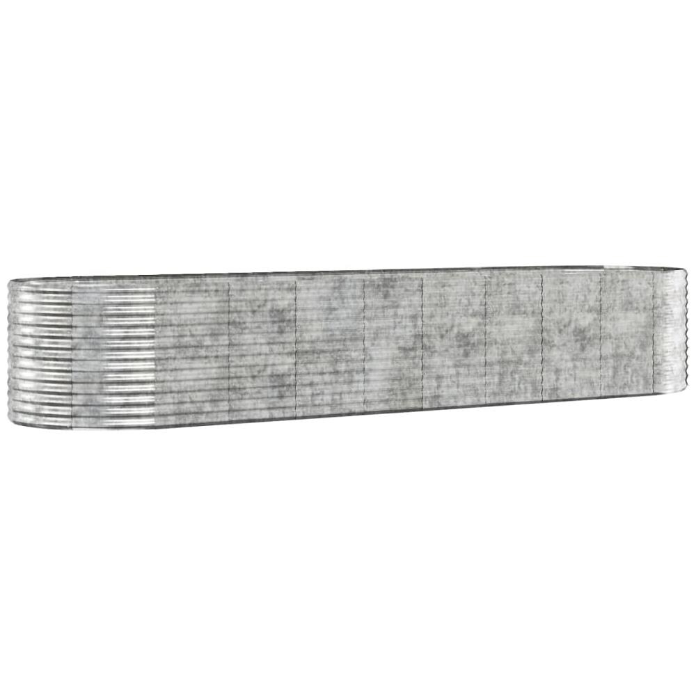 Letto Giardino Acciaio Verniciato Polvere 396x100x68cm Argento - Foto 1