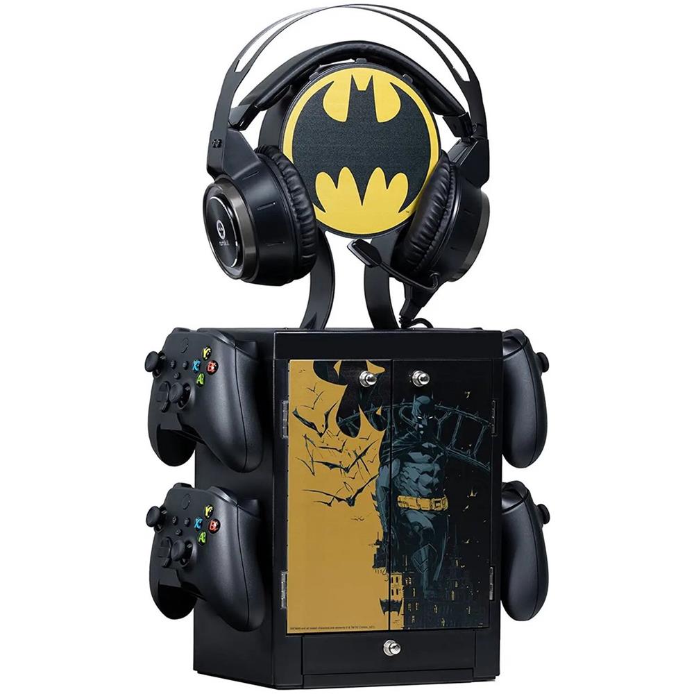 Dc Comics - Armadietto Da Gioco Ufficiale Di Batman Per 4 Controller - 10 Giochi - 1 Auricolare - Foto 1