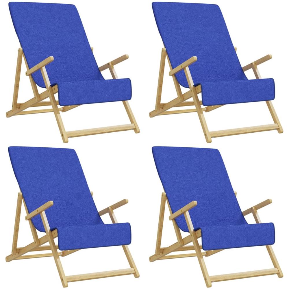 Asciugamani Da Spiaggia 4pz Blu Reale 60x135 Cm Tessuto 400 Gsm - Foto 2