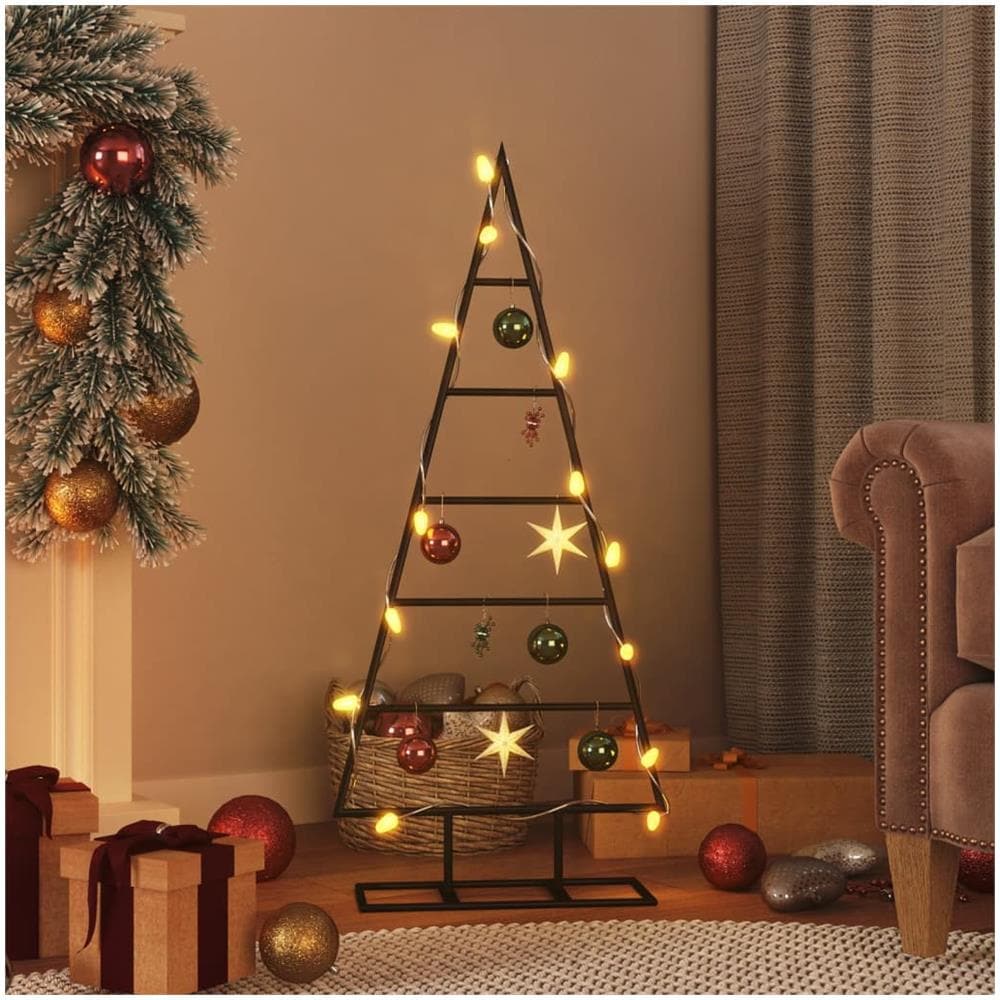 Albero Di Natale Decorativo In Metallo Nero 90 Cm - Foto 1