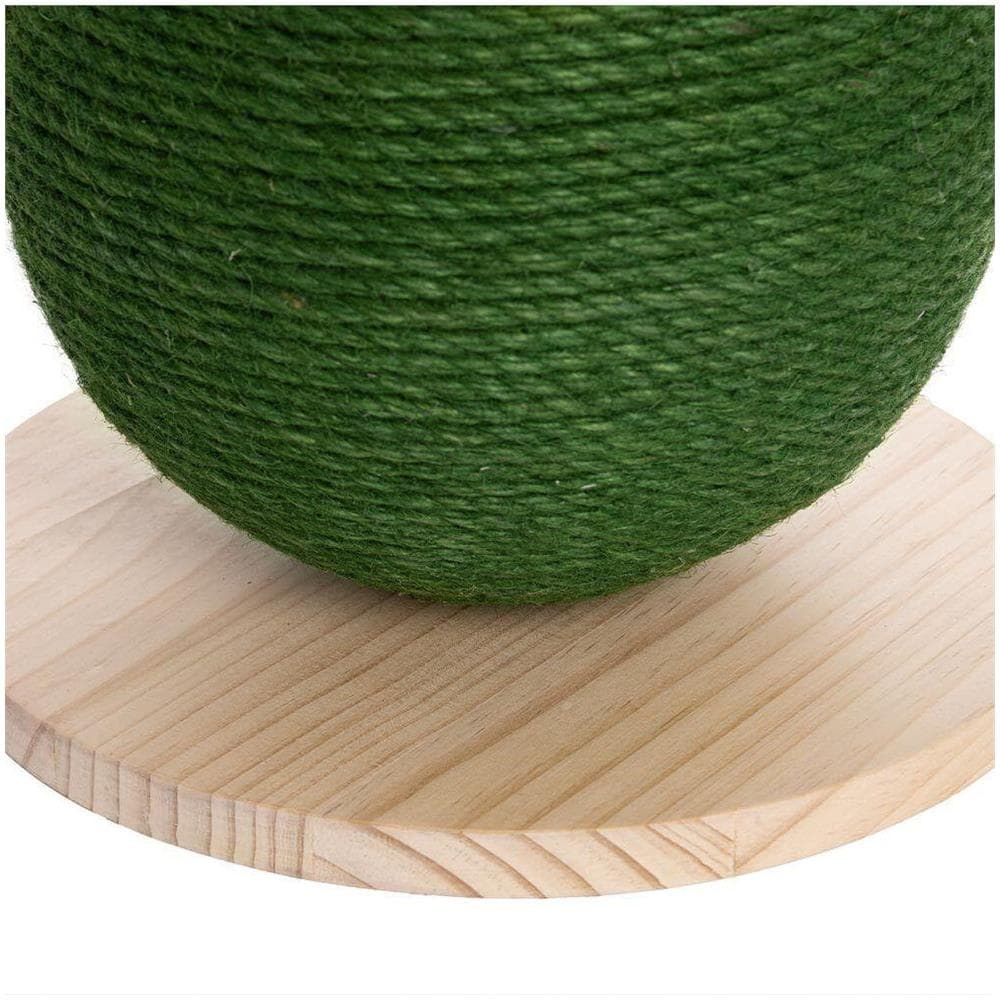 Tiragraffi Graffiatoio Forma Palla Sfera per Gatti Animali Felini Verde Fiore - Foto 5