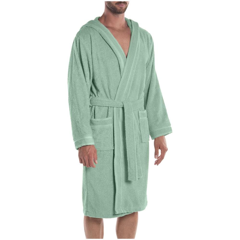 Accappatoio Con Cappuccio Spugnissima Gim In Cotone Colore Verde Misura S - Foto 3