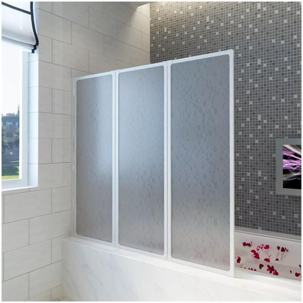 Doccia Da Bagno A Parete 141 X 132 Cm 3 Pannelli Pieghevoli - Foto 2