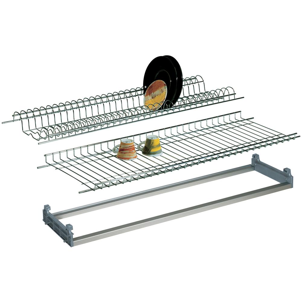 SCOLAPIATTI CM 76 SMALTATO BIANCO PORTAPIATTI PENSILE CON SUPPORTI IN OMAGGIO