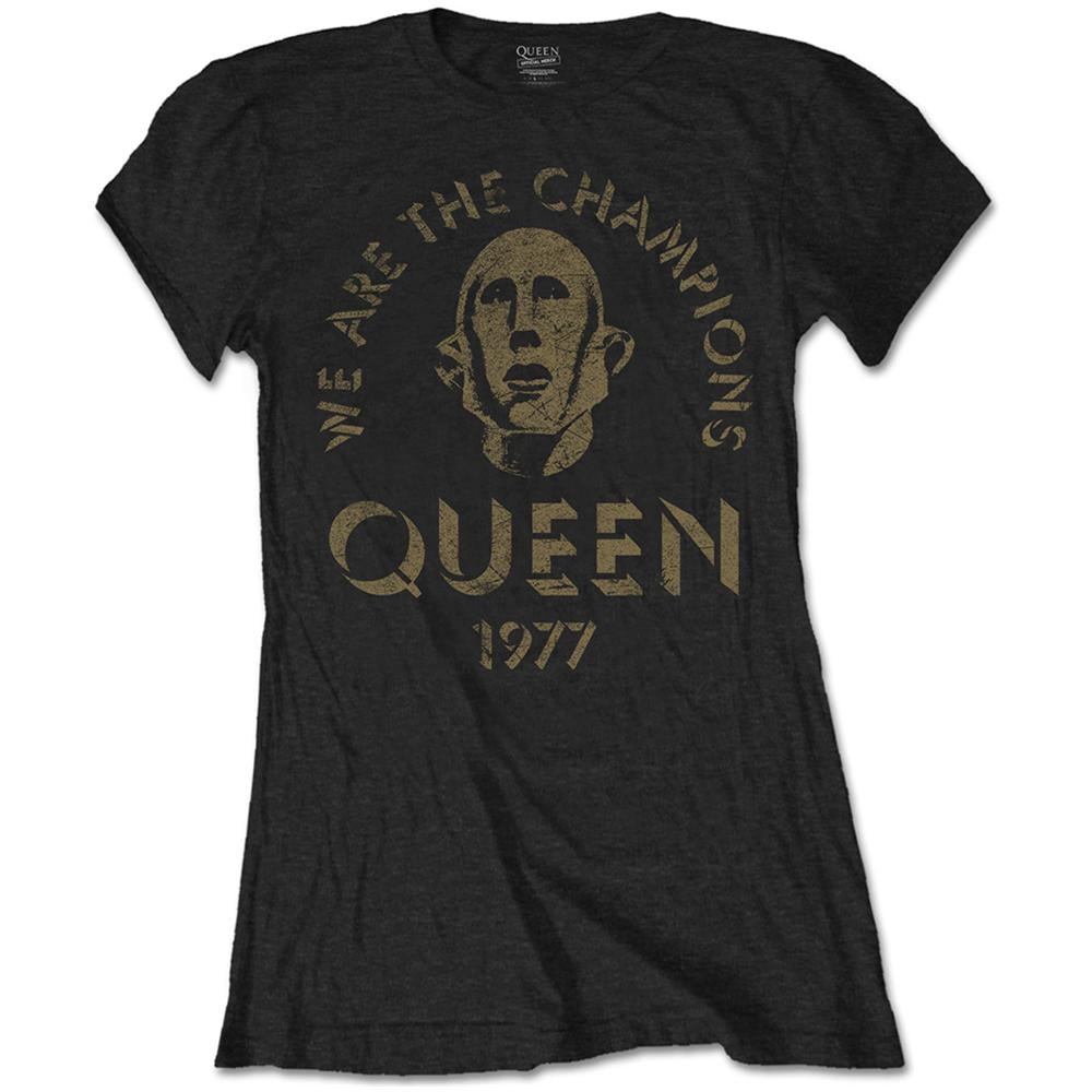 Queen - We Are The Champions Black (T-Shirt Donna Tg. L)  - Foto 1