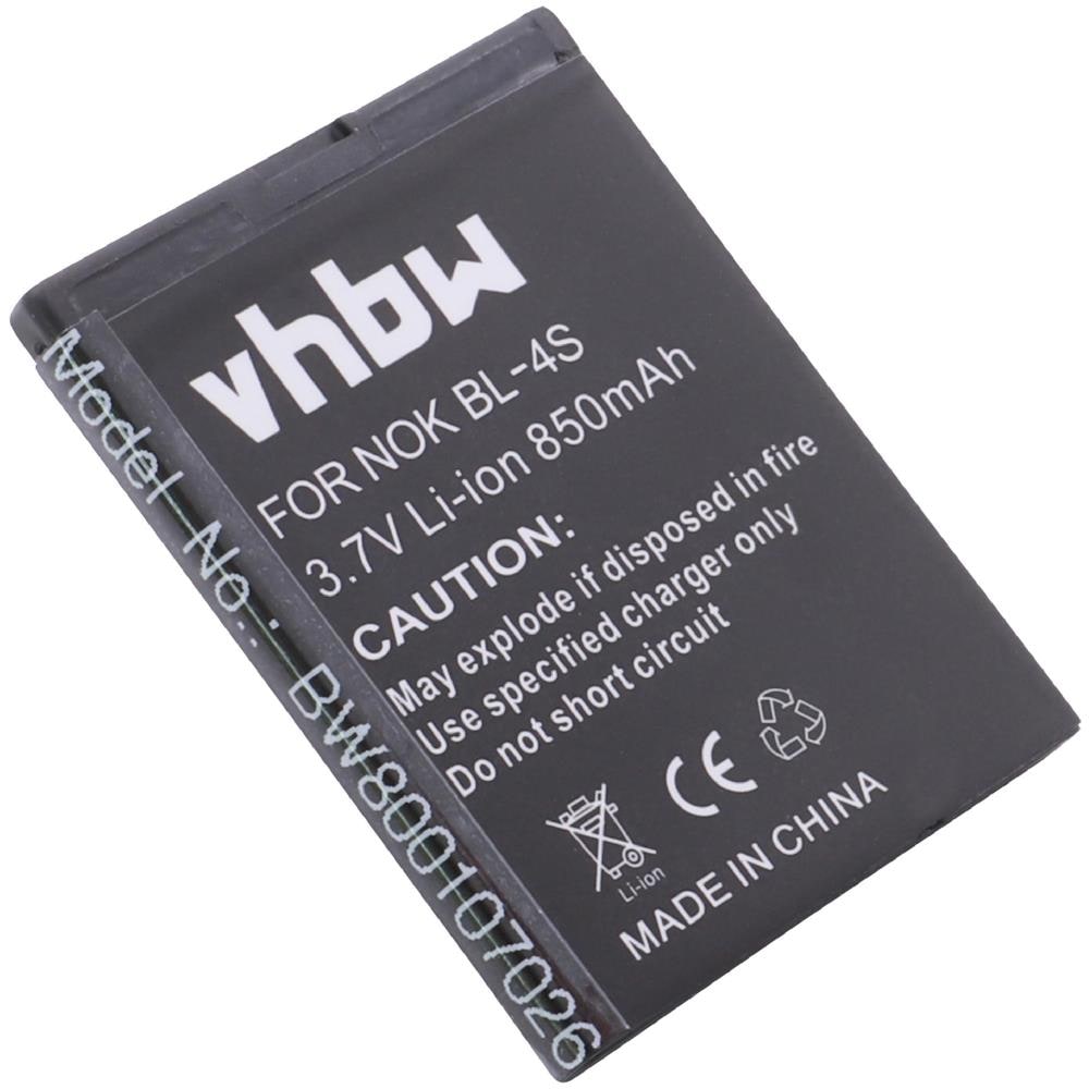 Li-ioni Batteria 850mah (3.7v) Per Smartphone, Telefono, Cellulare Nokia 2680, 2680 Slide, 2680s, 3600, 3600 Slide, 3600s, 3710 Fold Come Bl-4s. - Foto 1