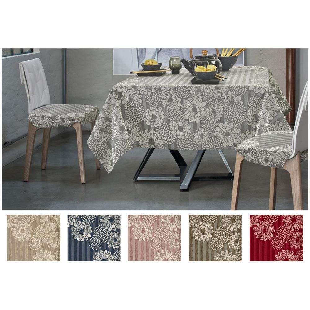 Copritavolo Antimacchia Disegno Sole Colore Rosso By Suardi 140x210 Rosso - Foto 2